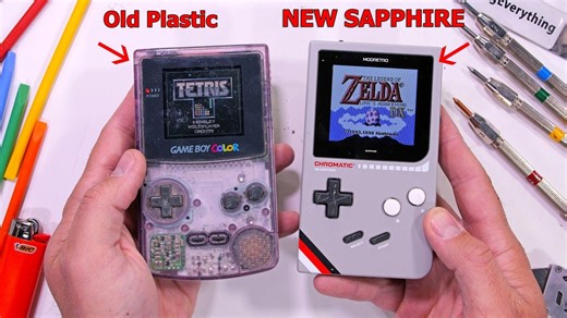 【4K60帧】杀手哥对硬解GBC掌机 ModRetro Chromatic 耐用性测试与拆解 | 作者：JerryRigEverything | 机翻中文