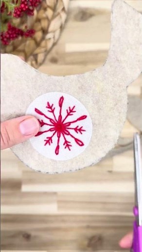 Hand Embroidery Felt Snowflake Ornament #diy #beginnerhandembroiderytutorial