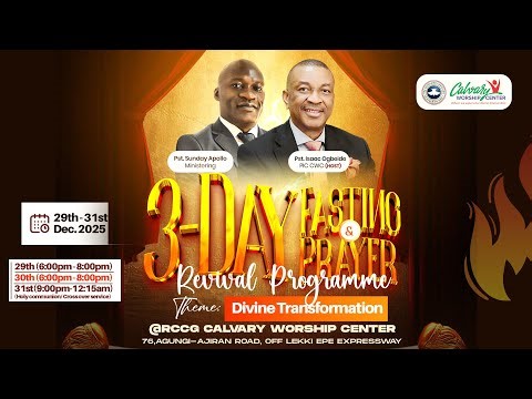 CWC Live Stream | 3 Days Revival | Day 3 | Holy Communion & Crossover Night Service | 31st Dec 2025