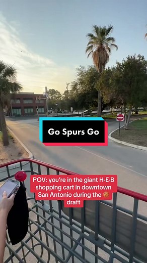 Welcome to Texas, Wemby 🤠. Lets go Spurs! #wemby #victorwembanyama #spurs #gospursgo #heb #hebshoppingcart