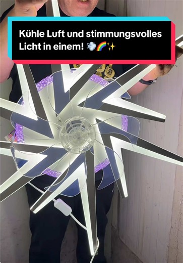 RGB Deckenventilator mit Licht und Fernbedienung – smartes 2‑in‑1 Gerät