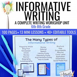 Informative Writing Mini Lessons | Informative Writing Unit | Info Writing Unit