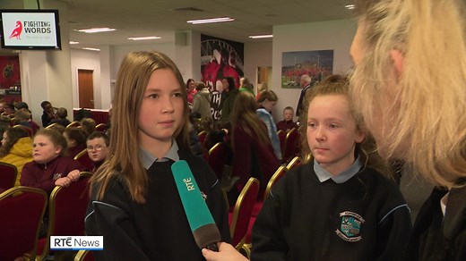 Primary School children in Limerick and Tipperary have seen their creative writing published as a book of stories. The Story Seeds project is part of the 'Fighting Words' campaign started by novelist Roddy Doyle. | RTÉ News