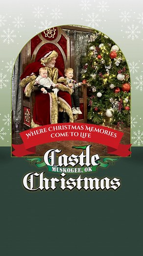 Drive through dazzling Christmas lights, sip hot cocoa at Rudolph’s Café, and share your holiday wishes with Santa himself! 🎄☕🎅 🗓️ Thanksgiving – New Year’s Eve | 5:30 PM –10 PM 🎟️ FREE admission (donations appreciated) Bring your family and make magical memories this season! ✨ 📍3400 Fern Mountain Rd, Muskogee, OK 74401 | Castle of Muskogee