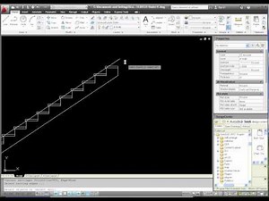 Solving with AutoCAD – 4 "Stair Elevation" Part 4 – With our Arrayed Block Let’s Create our Stringer