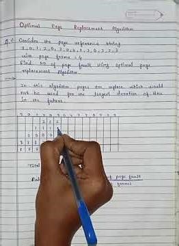 Optimal Page Replacement Algorithm #operatingsystem #engineering