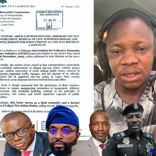 Follow Up Letter on ‘No-Sign No-Fine’ Advocacy on One-Way Streets in Lagos Delivered to Relevant Quarters Of @lagosstategovt @lagosmot @solagiwa @oluwaseunosiyemi_ | Objectv Media