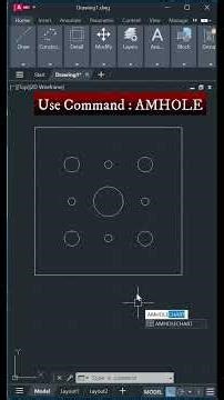 AutoCAD AMHOLE Command Explained | Create Hole Fast in AutoCAD | #shorts #autocad #autocadtips