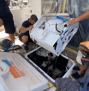 3.5K views · 11 reactions | In she goes! A #Seakeeper 6 for this Azimut Yachts Magellano 43 thanks to Dealer Boat Control And Services! | Seakeeper | Facebook