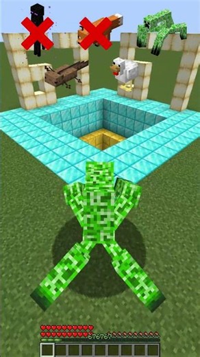 Minecraft Mobs Vs Hole 🎮🏆 #minecraft #minecraftshorts
