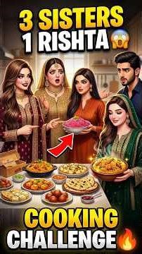 3 Sisters 1 Rishta 😱 Cooking Challenge |don't miss the end ❤️ #shortsfeed