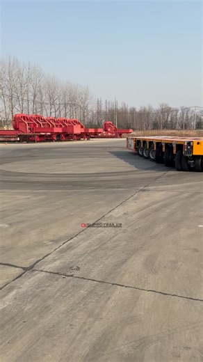 Supro Trailer STG-SP can be directly connected with European equipment and used immediately. #SuproTrailer #HeavyTransport #OversizedCargo #HeavyHaulage #Logistics