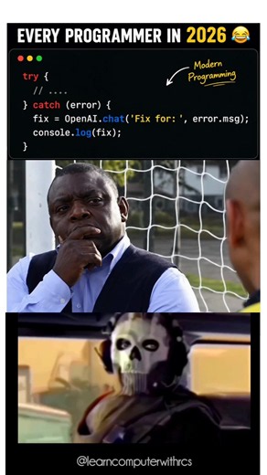 Every Programmer in 2026 😲#coding #funny #memes #shorts @LearnComputerWithRCS