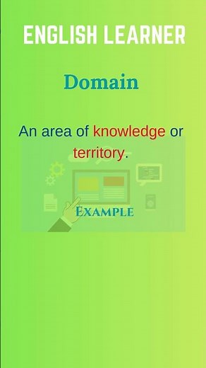 Domain - Meaning With An Example #wordoftheday #shortsfeed #domain
