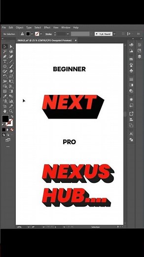 Adobe Illustrator 2025 – Text Drop Shadow Effect Tutorial | Pro Tips for Designers #nexushub