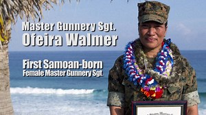180K views · 3.7K reactions | Making History! U.S. Marine Master Gunnery Sgt. Ofeira Walmer is the first Samoan-born, female Marine to be promoted to the rank of master gunnery sergeant! Give her one! (U.S. Marine Corps video by Cpl. Justin Dixon) | Pacific Marines | Facebook