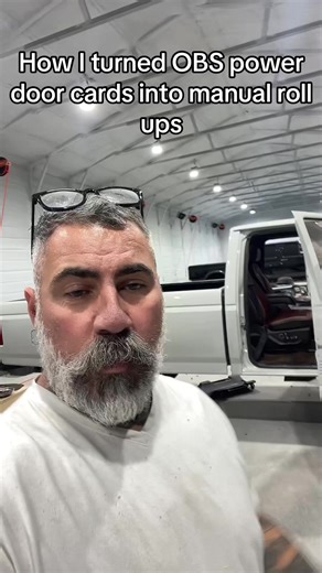 How I turn a set of power door panels into manual rollup door cards #OBS #Interior #Custom ##DoorPanels##FordTruck