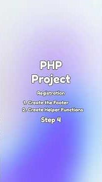 PHP Project | Registration System (Step 4) #php #phptutorial #phpproject #dailycyber
