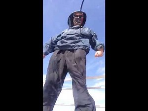 baggy flapping unlined black wind pants