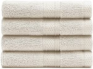 Standard Textile Hotel Luxury Lynova 100% Cotton, Natural, Washcloth - Set of 4