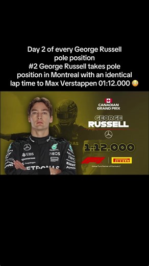 At the Canadian Grand Prix, George Russell delivered a perfectly timed qualifying lap to secure pole position. In a tight Q3 session, Russell set a lap time of 1:12.000, exactly the same as Max Verstappen. Because Russell set the time earlier in the session, he was classified ahead and awarded pole position #F1 #GeorgeRussell #CanadianGP #PolePosition #F1Qualifying