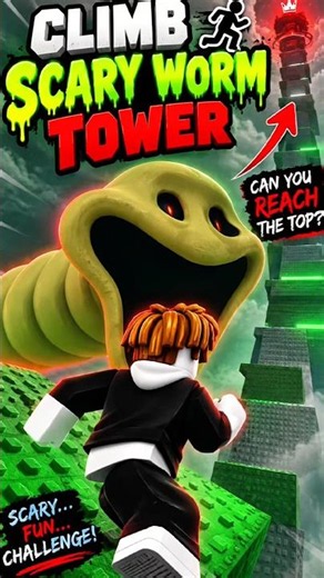 I Tried to Climb the SCARY WORM TOWER! 😱🐛