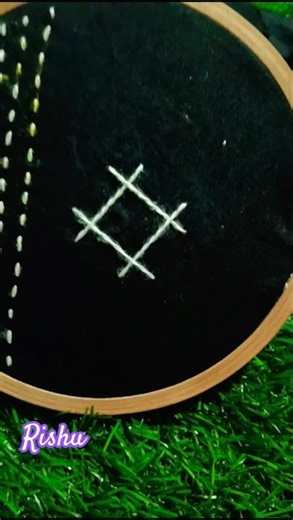 attractive threads embroidery design tutorial 😍🪡 #threadart #diynstitch #embroiderydesign #stitching
