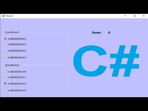 c# tutorial for beginners: How to get the sum of checked RadioButton Values