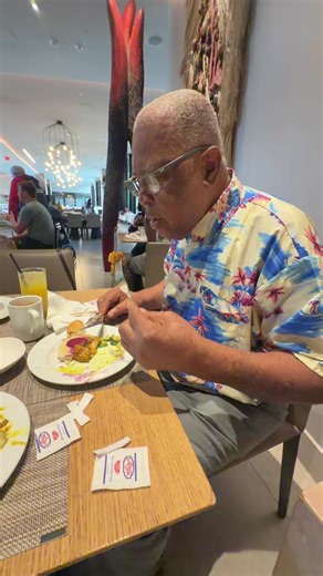 His shirt is a paid actor #brunch #breakfastideas #buffet #jamaica @AC Hotels