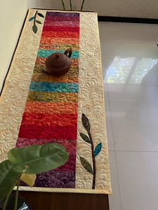 Quilted Batik Table Runner. Ombre Quilt. Rainbow Runner. Pot Holder. Table Topper. Boho Home Decor. Handmade Quilt Sale. Mother’s Day Gift - Etsy