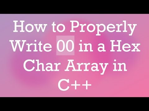 How to Properly Write 00 in a Hex Char Array in C+ +