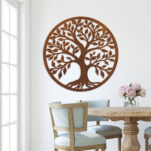 Tree of Life Wall Art, Round Tree Wall Decor, Wooden Tree Wall Art, Tree Wood Wall Art, Tree of Life Wall Art, Tree of Life Wall Hanging - Etsy