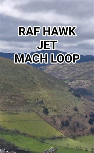 Single RAF Hawk Exits The Cad Valley In The Mach Loop