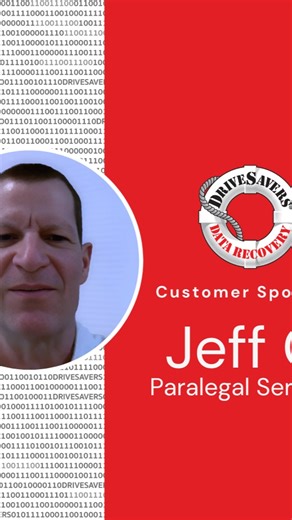 DriveSavers Data Recovery on Instagram: "DriveSavers Review: 💼 When a paralegal's entire business was on the line, DriveSavers stepped in. Jeff's USB flash drive—containing every critical legal document—was physically damaged and unreadable. With no backup, his business was at risk. Thanks to our expert team and advanced chip-off USB data recovery, we successfully retrieved everything he needed to stay operational. 🎥 Watch Jeff share his experience in the video and find a link to the full case