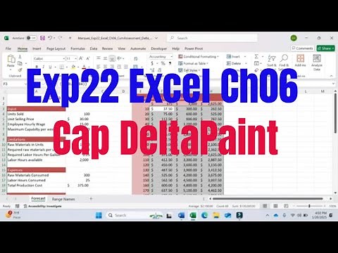 Exp19_Excel_Ch06_CapAssessment_Delta_Paint | Exp22 Excel Ch06 Cap DeltaPaint | ‪@PearsonSolution‬