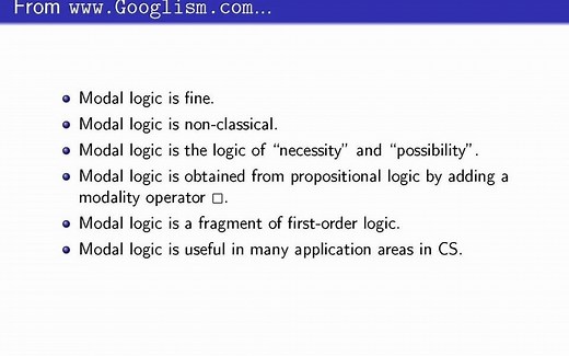 模态逻辑 Modal Logic Lecture 1（2020录播）