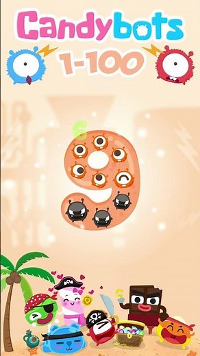 CandyBots 123 Numbers - Number 9 | CandyBots Games
