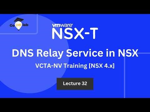 VMware NSX 4.x Training | Lecture No. 32| NSX DNS Relay Service | Use Cases & Benefits | GoVMlab