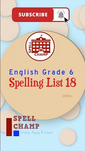 S213 English Grade 6 Spelling List 18 #shorts #spellingwords #spellinglist #spelling #english