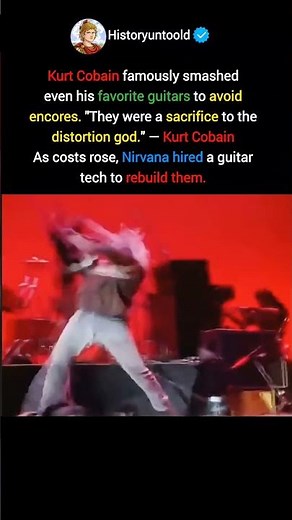 Why Kurt Cobain Smashed His Favorite Guitars #rockhistory
