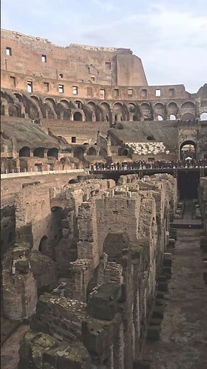 Inside the Colosseum architecture in Rome 🏛️🇮🇹🏟️ #Colosseum #Rome #Architecture #History