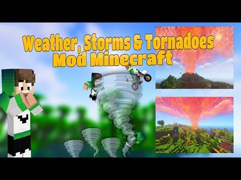 Mod Weather Storms & Tornadoes Minecraft 1.21 ( Furacão Milton )