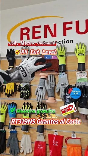 RT319 NS Cut gloves¡Guantes anti-corte de alta resistencia!🚚 RT319NS RENFU SAFETY #Mexico #gloves