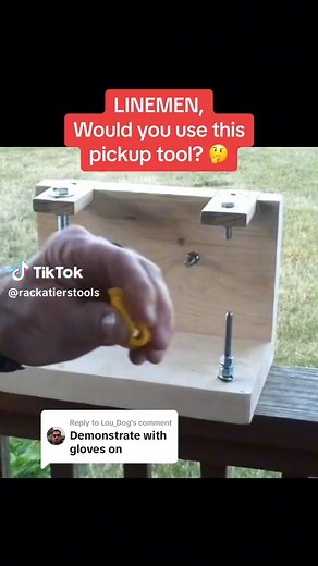 NEW LINEMEN INVENTION: The Nut Jacket works with Class 2 gloves to start nuts/washers together in difficult spots. By Dewayne Blake. | Rack-A-Tiers Mfg.