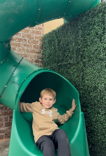 Another piece of the Play Cafe got installed today! Who else is ready to slide into some fun at Jet Fuel Coffee & Play Cafe? 🤩 | Jet Fuel Coffee