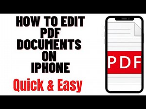 HOW TO EDIT PDF DOCUMENTS ON IPHONE 2024
