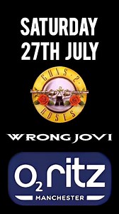 MANCHESTER‼️Fans of GUNS N ROSES & BON JOVI‼️ GUNS 2 ROSES, the No. 1 tribute to Guns N’ Roses is coming to O2 Ritz July 27th playing all the hits From Welcome To The Jungle, Sweet Child O’ Mine & November Rain, along with WRONG JOVI for all your fave BON JOVI hits - book now to avoid missing out 🌹 | Guns 2 Roses - Guns N' Roses Tribute Band