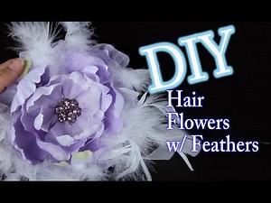 DIY Hair Flower with Feathers