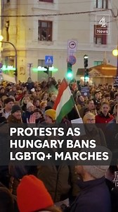 Protests have erupted in Hungary after politicians passed a new law which bans Pride events and allows authorities to use facial recognition software to identify those attending.The move is part of a crackdown on the country’s LGBT community by the nationalist conservative party of Prime Minister Viktor Orban.#Hungary #Budapest #NewLaw #LGBT #ViktorOrban #C4News | Channel 4 News