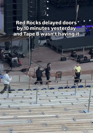 Tape B's Funny Reaction to Red Rocks' 10-Minute Door Delay